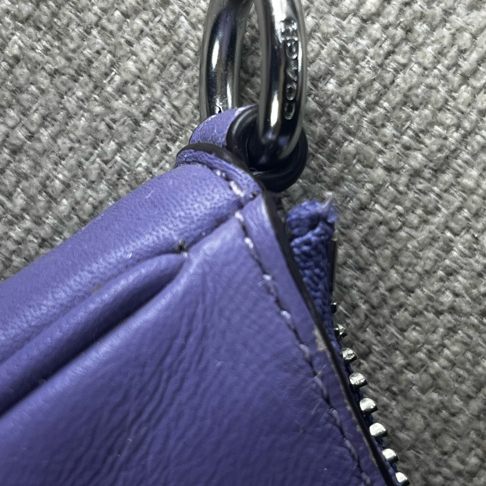 Coach Teri Shoulder Bag Light Violet Leather Crossbody - Picture 4 of 10